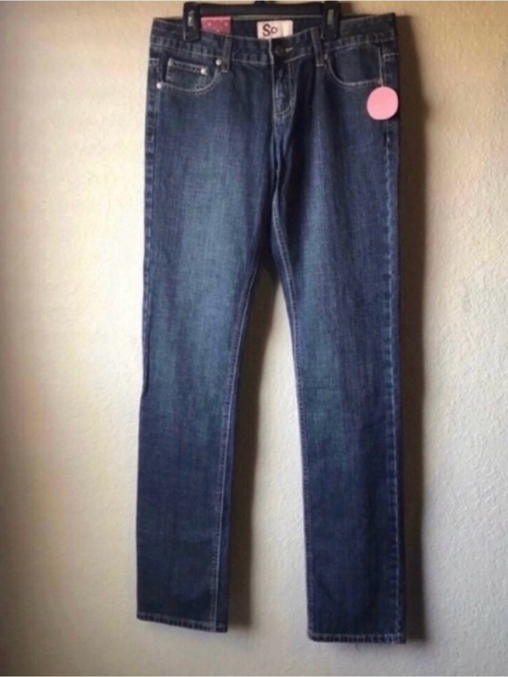 New SO Jeans Women’s Y2K Low Rise Skinny Denim Blue Jeans Juniors Size 7 Average